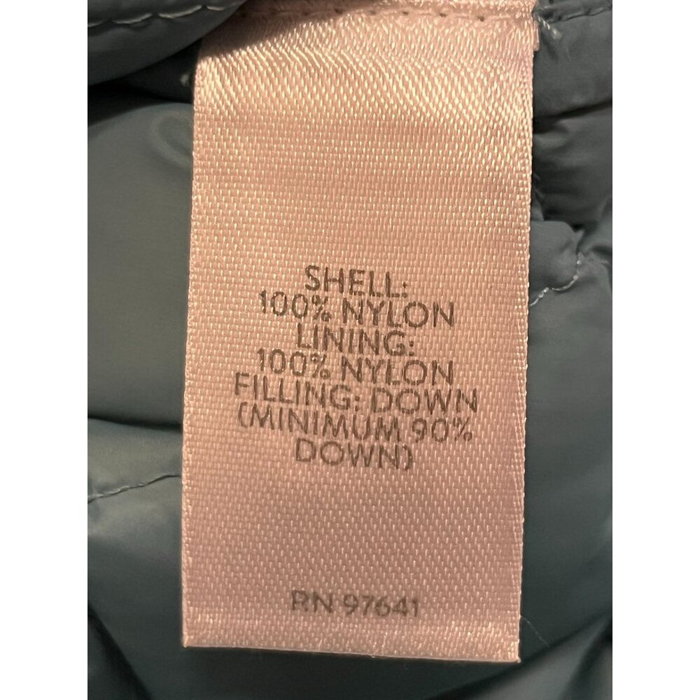 J Jill Down Puffer Vest Womens L Blue Quilted Zip Front Pockets Used - Picture 8 of 15